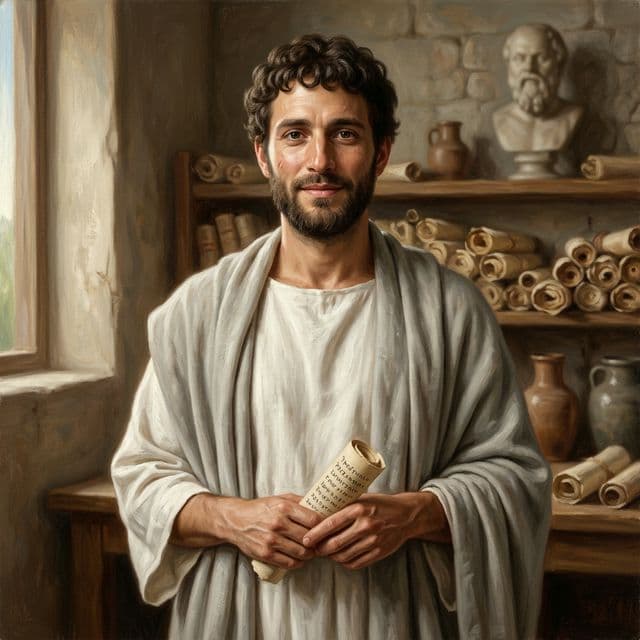 AI-assisted portrait of Phaedo of Elis