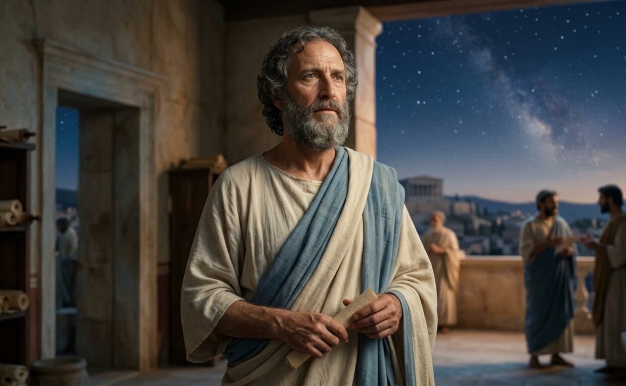 AI-assisted portrait of Anaxagoras
