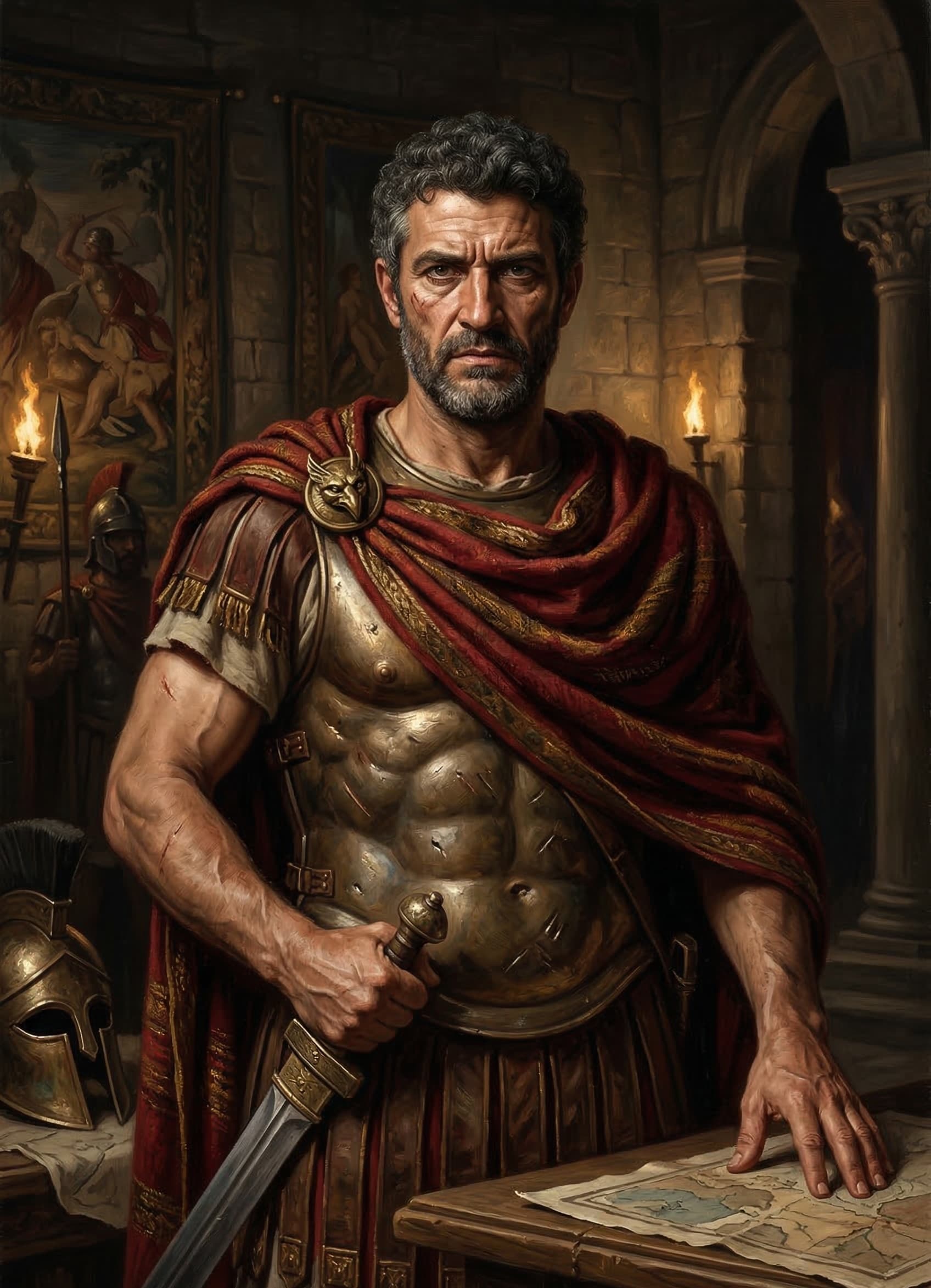 AI-assisted portrait of Dionysius I of Syracuse