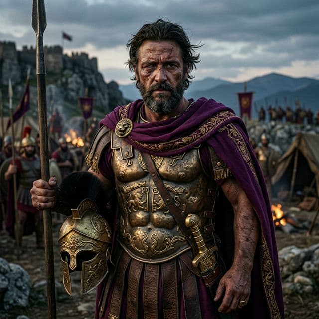 AI-assisted portrait of Philip II of Macedon