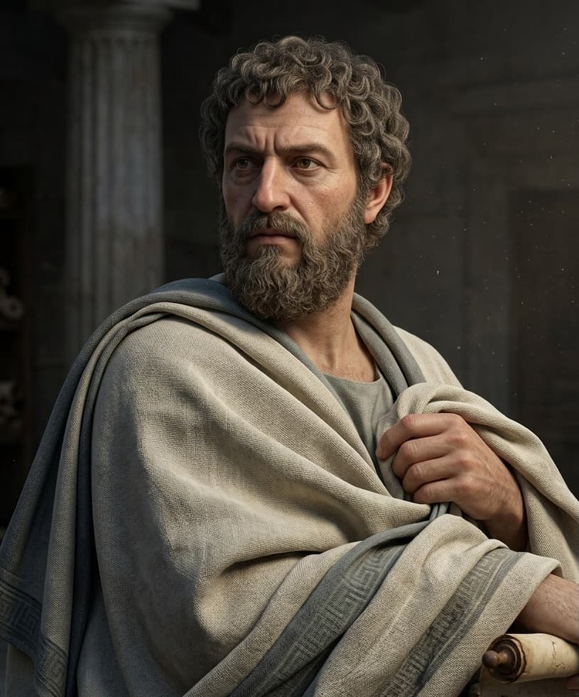 AI-assisted portrait of Speusippus