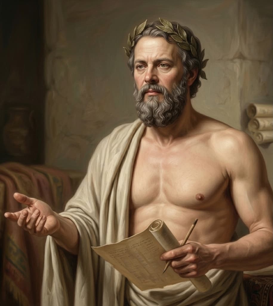 AI-assisted portrait of Xenophon