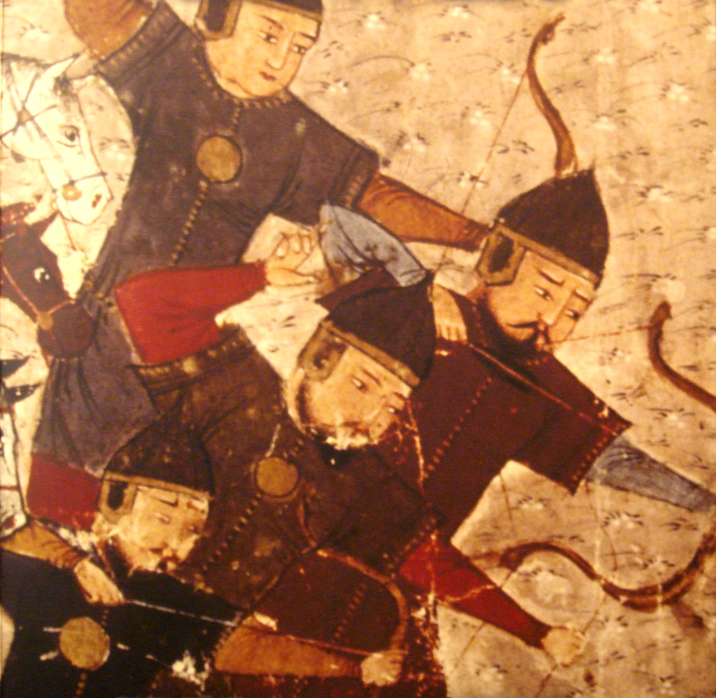Mongol cavalry depicted in a 14th-century Persian manuscript