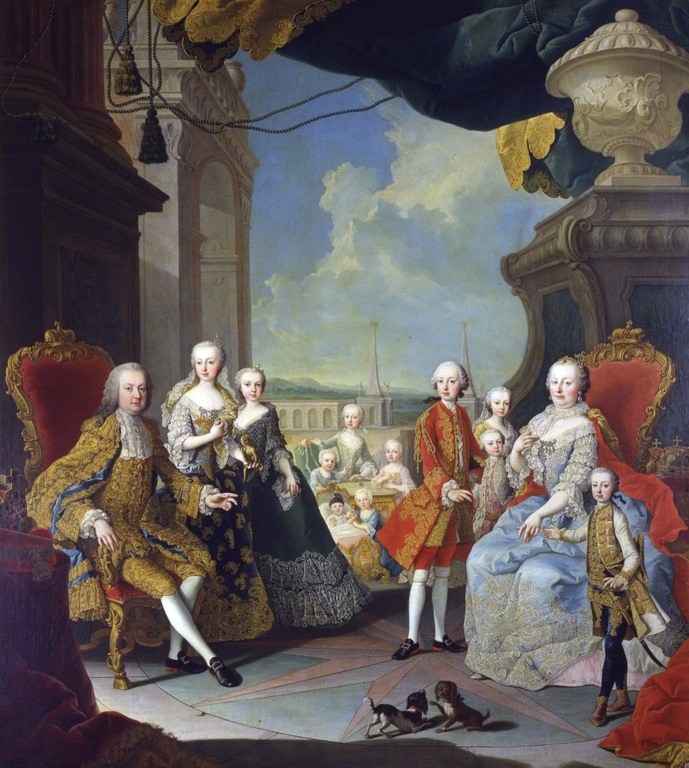 Maria Theresa surrounded by her family, Habsburg imperial portrait