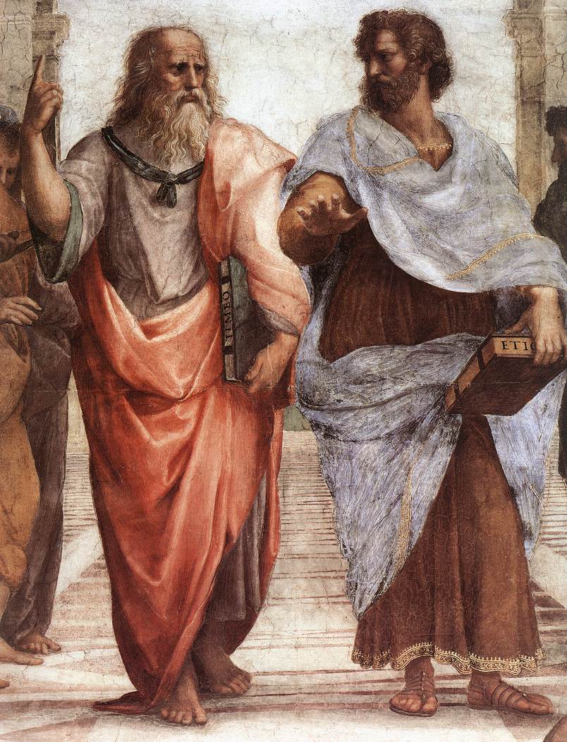 Raphael's detail of Plato and Aristotle from The School of Athens